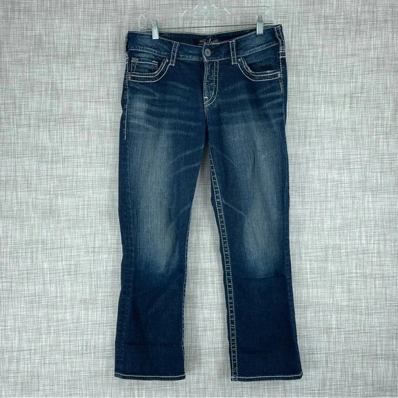 Silver Jeans Womens Size 30 Suki Capri Blue jeans 2707 - Picture 1 of 12